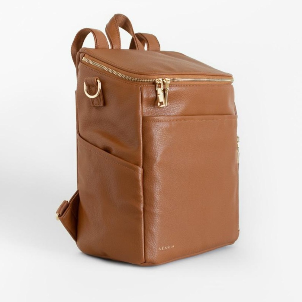 Azaria La Mere Original Convertible Diaper Bag Backpack - Caramel - Picture 5 of 5